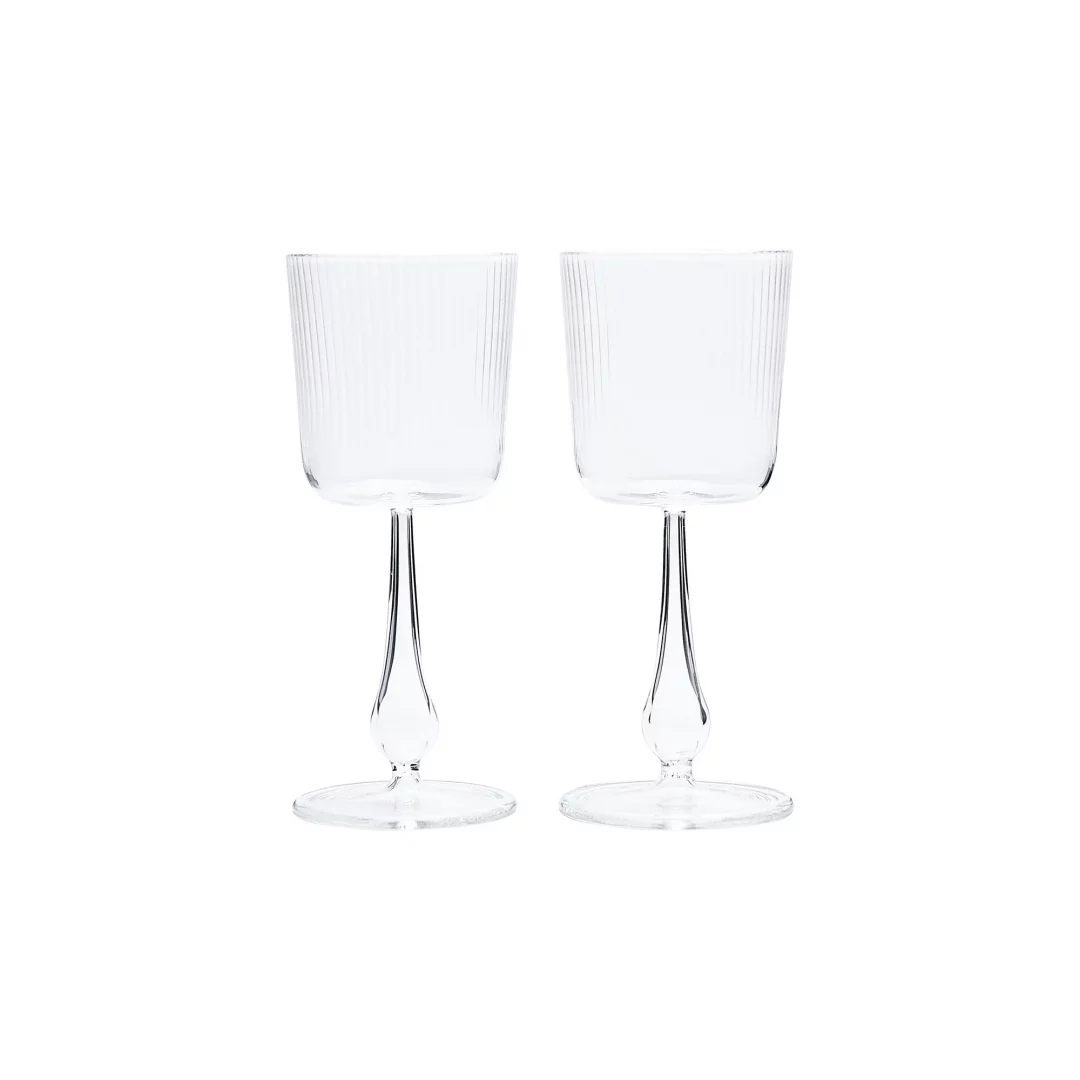 Obakki clear luisa calice set of 2 glassware clear